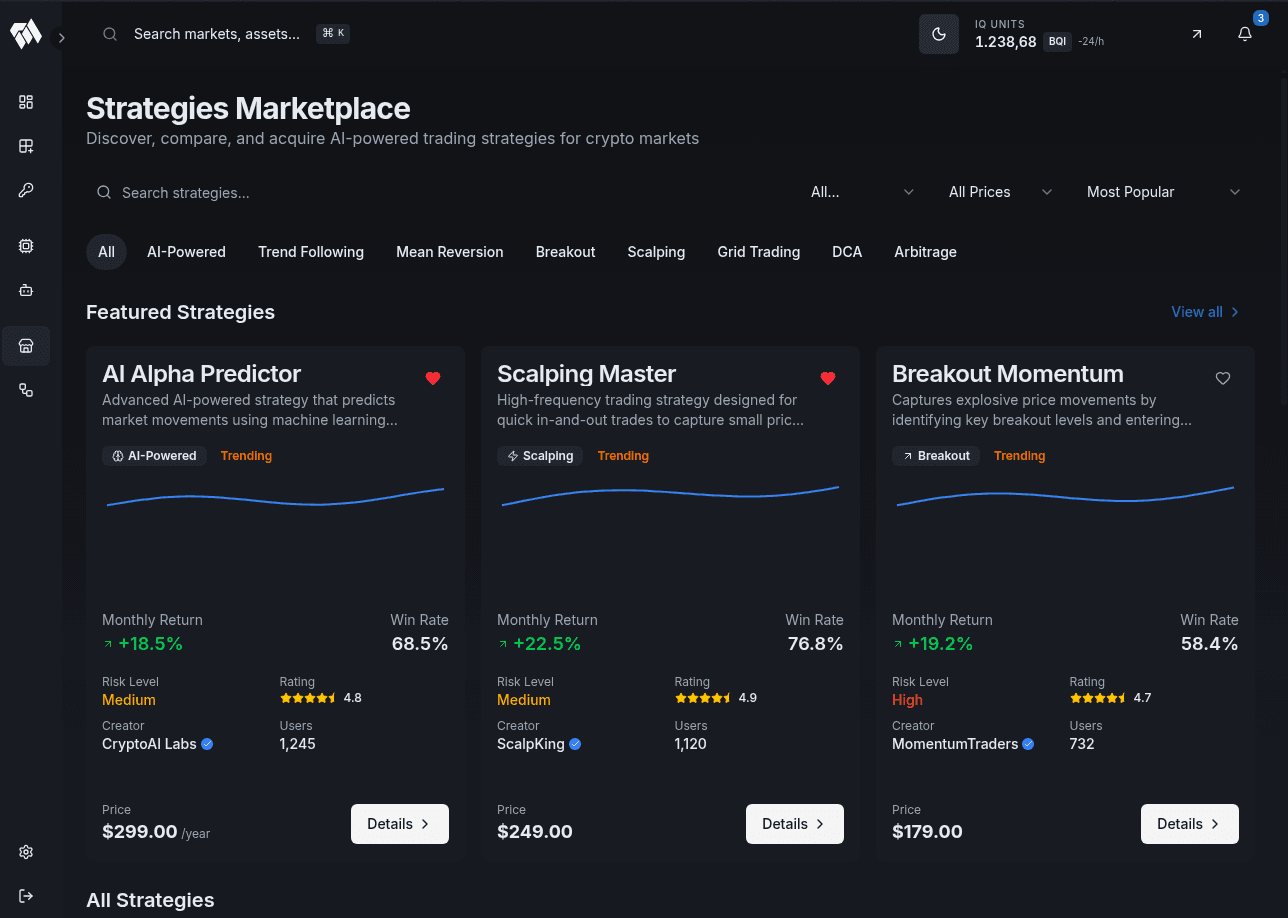BlackIQ Marketplace preview